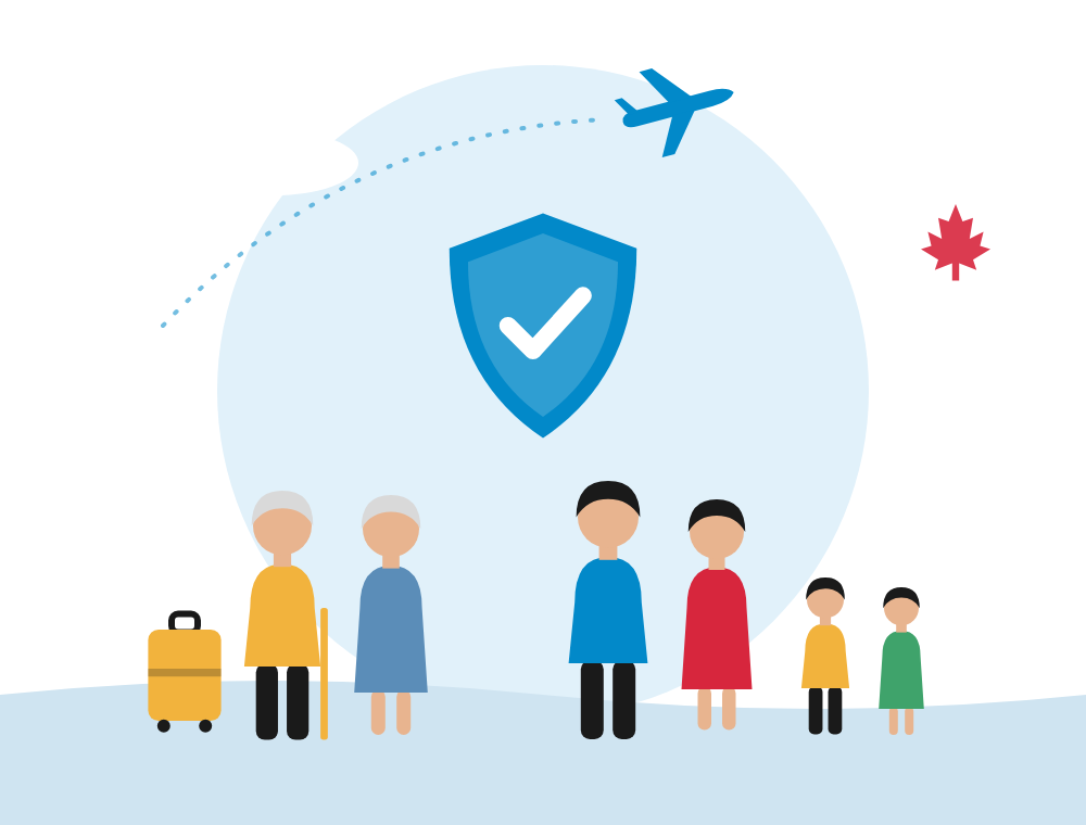 Family protected by Super Visa insurance